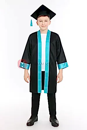 Ortaokul Turkuaz Mezuniyet Kep Cübbe