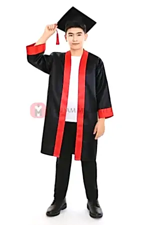 Ortaokul Kırmızı Mezuniyet Kep Cübbe