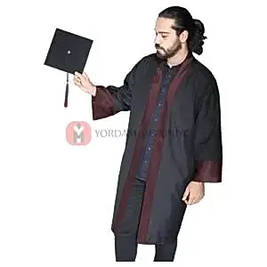 Üniversite Alpaka Kahverengi Mezuniyet Kep Cübbe