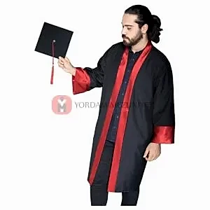 Üniversite Alpaka Kırmızı Mezuniyet Kep Cübbe