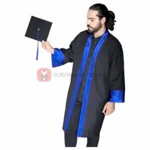 Üniversite Alpaka Mavi Mezuniyet Kep Cübbe