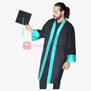 Üniversite Alpaka Turkuaz Mezuniyet Kep Cübbe