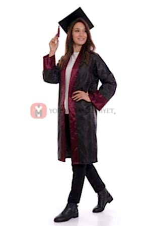 lise bordo mezuniyet cübbesi